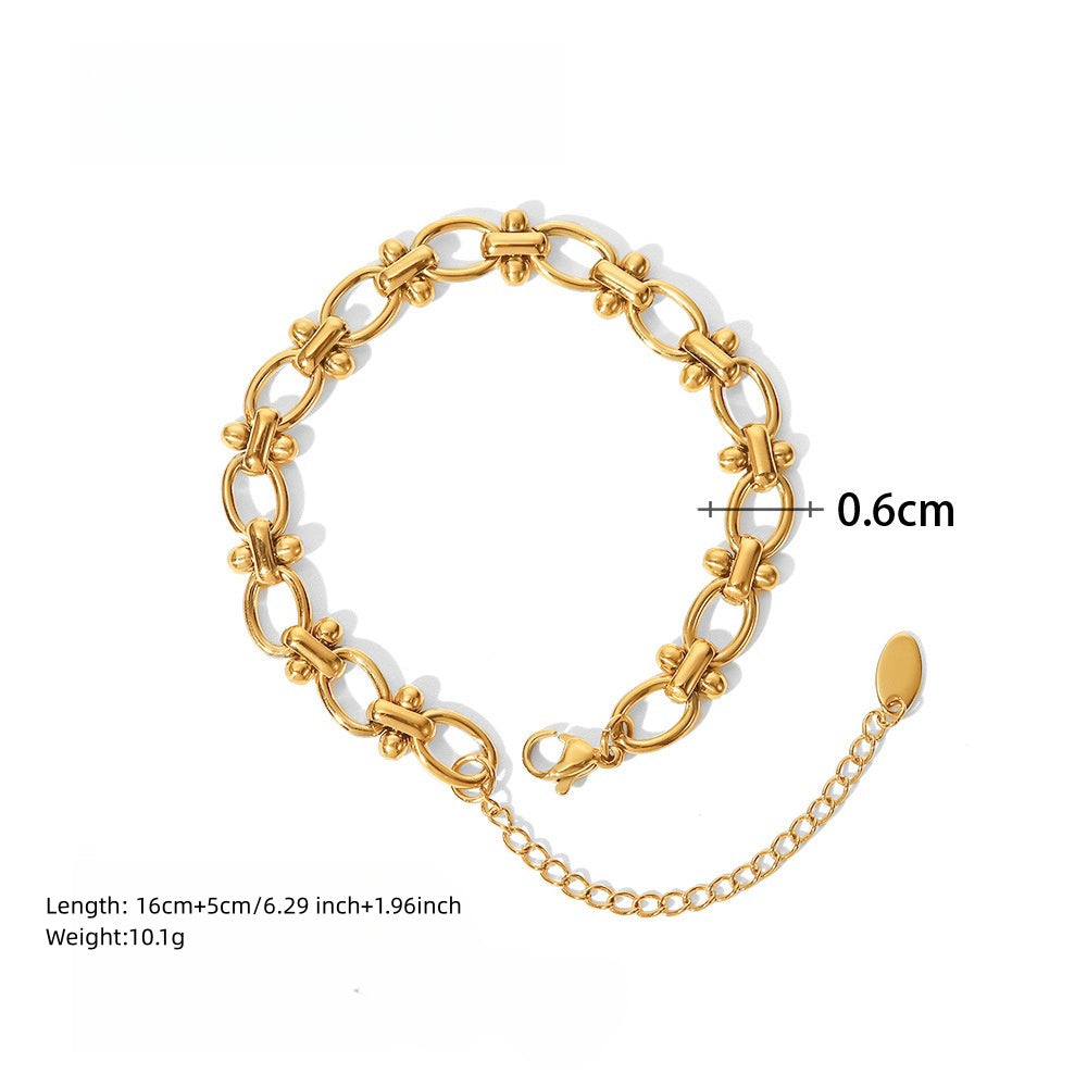 6 MM Chunky O shape Circle Bracelet